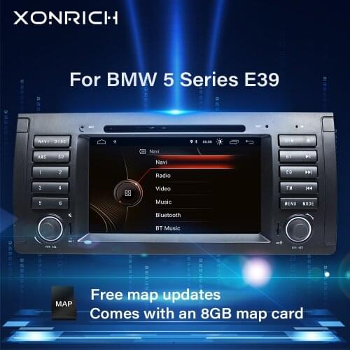 Xonrich Free 8 GB GPS Card Car DVD Player For BMW X5 E39 BMW 5 Series 2002-2007 1 Din Multimedia Stereo Audio Head Unit