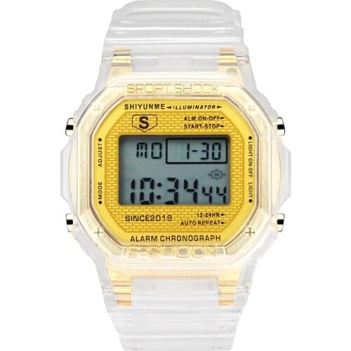 ROW14 Little square girl student girl simple fashion double show lovers electronic watch