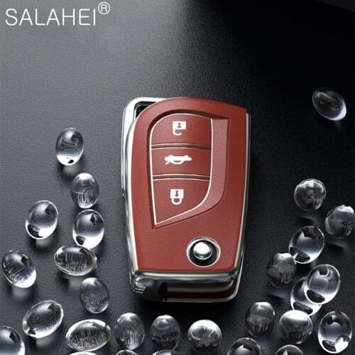 TPU Car Key Case 3 Buttons For Toyota Auris Corolla Avensis Verso Yaris Aygo Scion TC IM 2015 2016 Camry RAV4 Auto Accessories