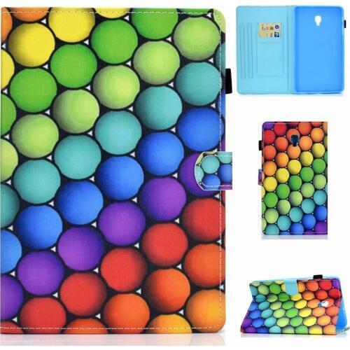 Fashion Smart Cartoon Flip Case For Samsung Galaxy Tab A 8.0 T380 T385 2017 8.0 inch Smart Cover Case Funda PU Leather Shell