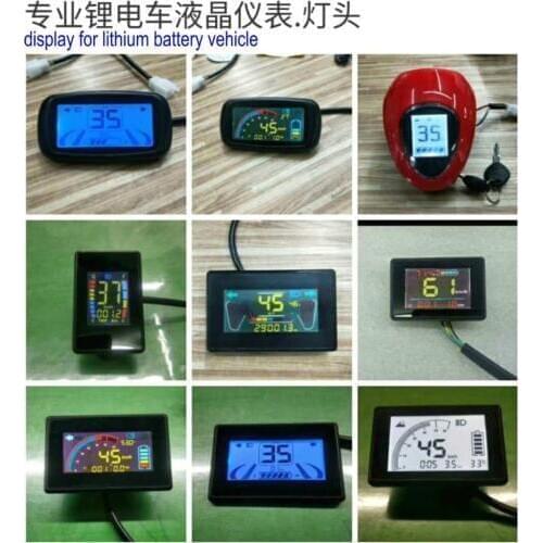 Speedometer instrument gauge 48v60v72v LCD display for electric bike scooter mobility ATV MTB tricycle with lithium battery ODO