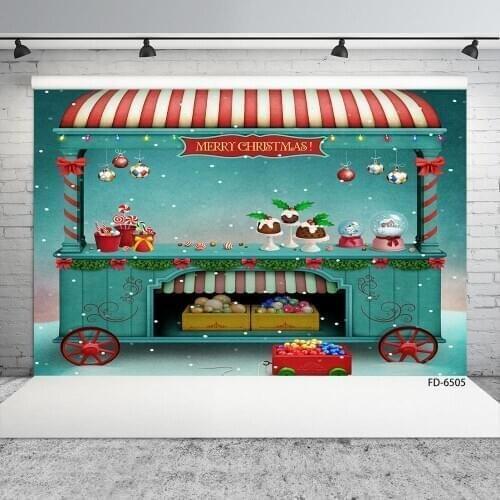 Dessert Table Crystal Ball Snow Photo Background Vinyl Backdrop for Children Baby Christmas Party Photobooth Photography Props