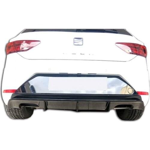 Seat Leon MK3 5F 4 Dr For 2017 2020 sport tail rear bumper diffuser lip for Seat Leon FR and style Right-Left Double Muffler
