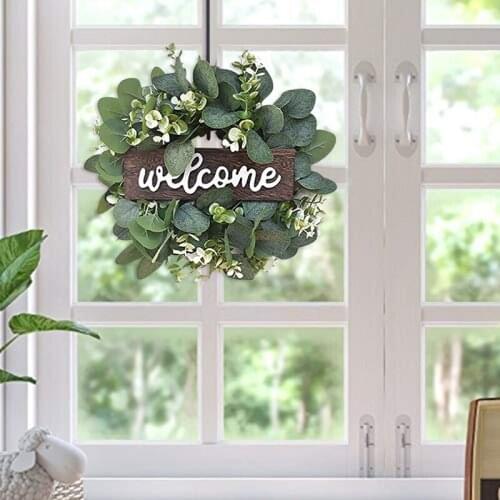 Simulation Garland Eucalyptus Simulation Garland Door Decoration Ring Small Thorn Door Leaf Door Decoration