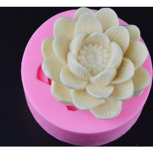 KLM Lotus Flower Jelly Silicone Mold Handmade Soap Mould