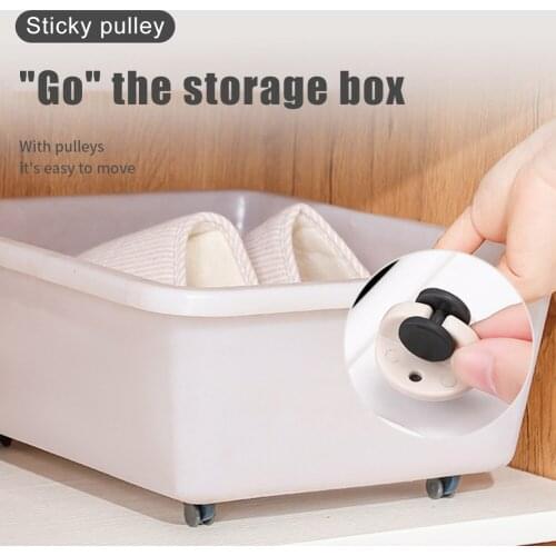 Furniture Castors Wheels Storage Box Pulley Scroll Wheel Fixed Castors Adhesive for Garbage Storage Box can CSV
