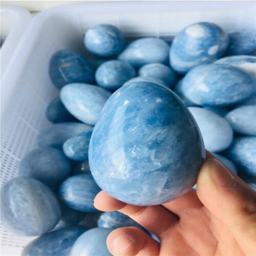 Natural crystal quartz blue crystal egg decoration egg energy healing