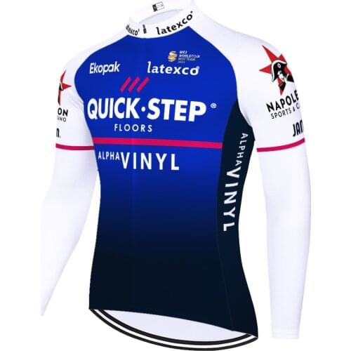 New tenue cycliste homme QUICK STEP Team long sleeve Cycling jersey 2019 maillot invierno ciclismo hombre bicycle shirt Summer