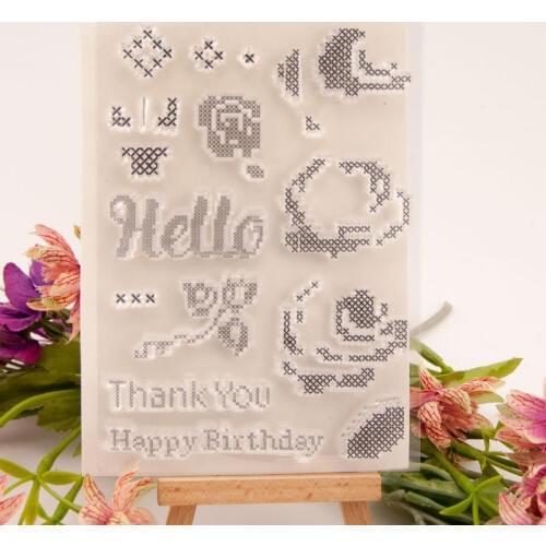 Happy Birthday Transparent Clear Silicone Stamps for DIY Scrapbooking/Card Making/Kids Crafts Decoration Supplies