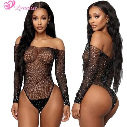 Sexy Lingerie Bodysuit Women Underwear Gypsophila Diamond Sex Clothes Female Mesh Top Uniform Temptation Sexy Sensual Lingerie