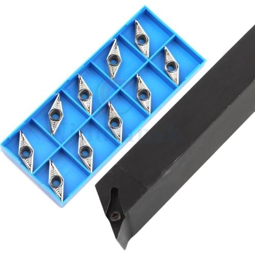 CNC tool bar SVQBR1616H16 2020K16 2525M16 ordinary lathe frame tool machine clamp external turning tool+VBGT VBMT carbide insert