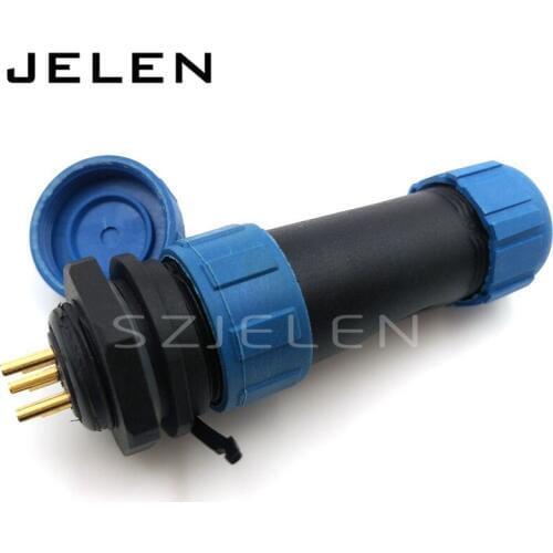 SY1710, Nylon Shell 3 Pin Waterproof Connector , IP68, Industrial Panel Type Electrical Cable Wire Adapter Plug, LED connector