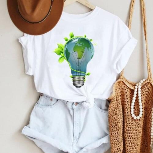 Women Green Fashion Life New Lovely Cute Ladies Cartoon Summer Lady Print Tee Graphic T Top Female Tshirts Clothes T-Shirt