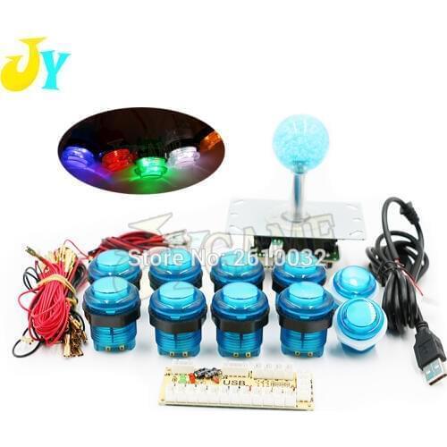 1 Players Game Illuminated J DIY Parts For MAME With 5V LED Arcade Buttons PC Raspberry Pi To USB Encoder