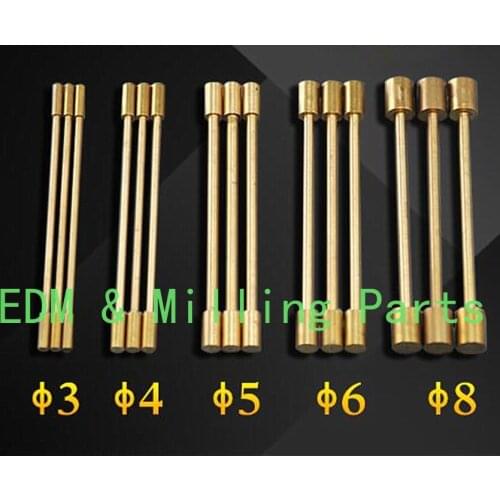10PC CNC EDM Wire Take Off Tap Drill Bit Bolt Electrode Rod 3-8mmx100mm For EDM spark drilling machine