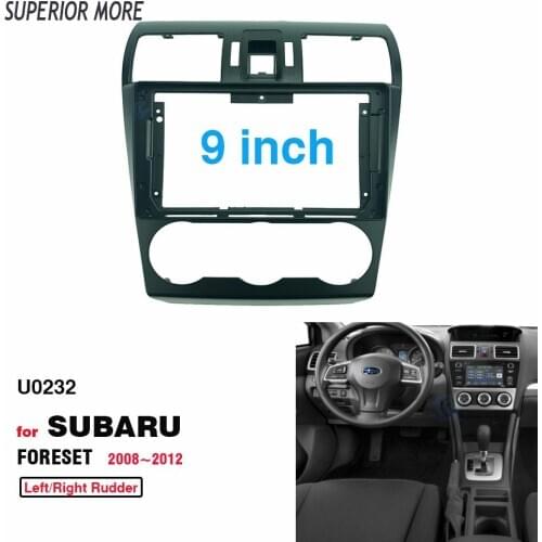 2 Din 9 Inch Car Radio Installation DVD GPS Mp5 Plastic Fascia Panel Frame for SUBARU FORESTER 2008-2012 Dash Mount Kit