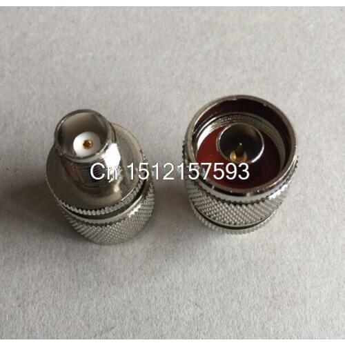 2pcs N male plug to TNC female jack straight adapter