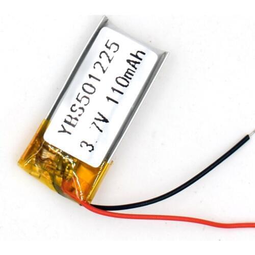 3.7V 110 mAh 501225 Li-Polymer Rechargeable Battery Li Po ion Li for GPS Bluetooth MP3 MP4 051225