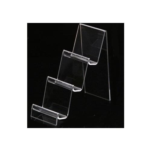 Acrylic Plexiglass Clear Tiered Riser For Wallet Purse Stand Holder Fixture Displays