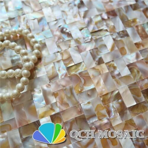 Seamless mother of pearl mosaic tile for house decoration wall tile natural color 11 square feet/lot qch55