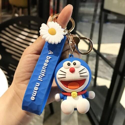 Anime Cute Cartoon Doraemon Keychain Creative Cat Doraemon Children Bag Pendant Key Ring Accessories Couples Charm Gift Hot