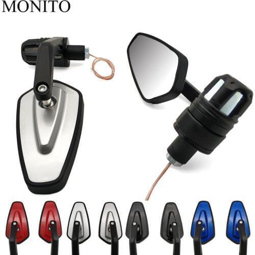 For YAMAHA fjr1300 fz1 fz600 trx850 fzr400 fazer xjr400 22mm Motorcycle Rear View Handle Bar End Mirrors Side Mirror Turn Signal