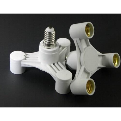 E14 to 3 heads E14 lamp base Light Lamp Bulbs Adapter Converter E14 Lamp Adapter lamp holder E27 to 3 heads E14 available