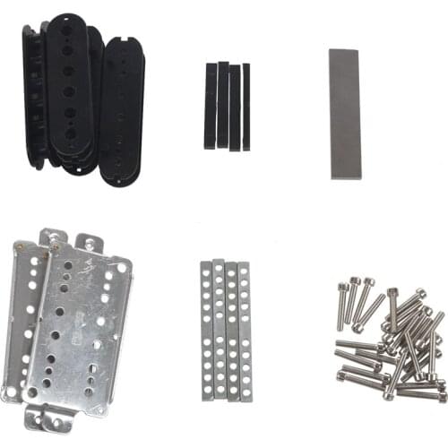Hot-A Set Guitar Humbucker Pickup Kits Producing Accessories/Cupronickel Baseplate/Spacer/Bobbin/ Pole Slug/Bar Alnico V Magnet