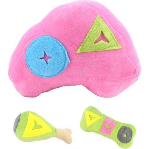 Pet Dog Toy Leaking Food Smelling Looking for Food Plush Vocal Chewing Bone Shape Stress Release Traning Dog Toy