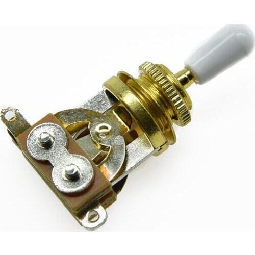 KAISH Gold 3 Way Guitar Toggle Switch White Tip Fits LP SG