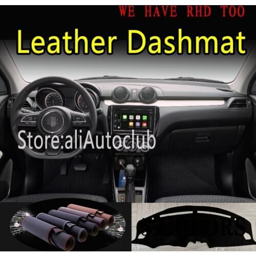 For Suzuki swift 2017 2018 2019 2020 4th generation Leather Dashmat Dashboard Cover Pad Dash Mat Sunshade Carpet Car