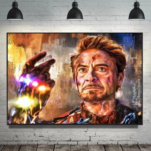 Marvel Iron Man Anime Poster Graffiti Superhero Avengers Canvas Painting Wall Decor Pictures for Living Room Hoom Decor Cuadros