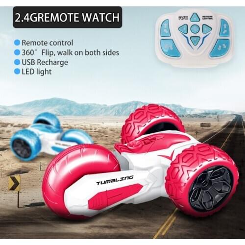 RC Car 2.4G 4WD Stunt Drift Deformation Buggy Roll Vehicle Models Car 360 Degree Rock Watch Remote Control Cars Children Toys