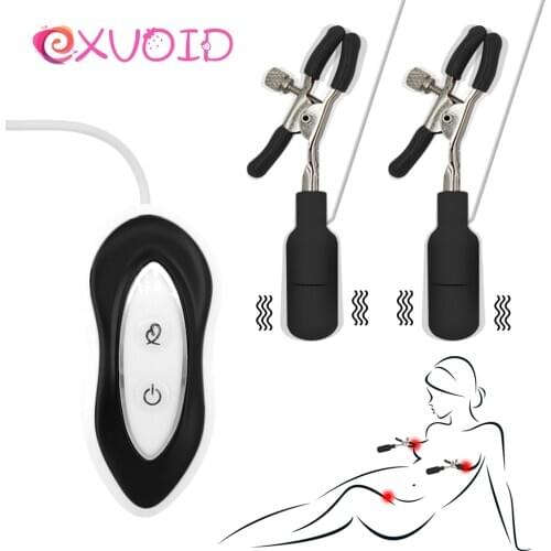 EXVOID Sex Toys for Women Men BDSM Remote Control Female Breast Massager 7 Frequency Erotic Clitoris Clips Lesbian Toys