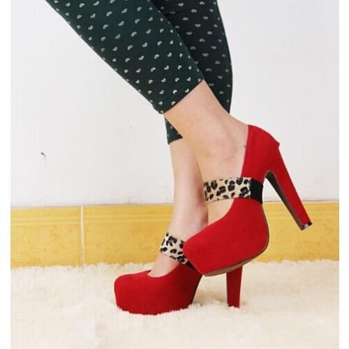 Fashion Leopard Suede 2.5CM Wide High-heeled Shoe Band Ankle Band For Women One Pair Free Shipping