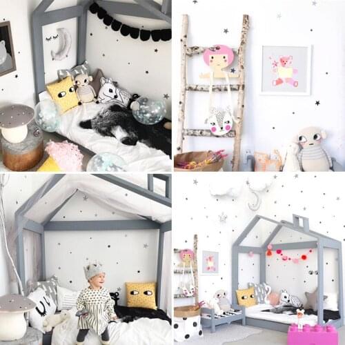 Wall Vinyl Geometric Pentagram Self Adhesive Wallpaper Decor Living Room Bedroom Removable Diy Pvc Home Decoration Accessories