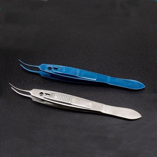 Ophthalmic Strabismus Tweezers Stainless Steel Titanium Alloy Eye Tweezers Left Lock Type Right Lock Type Strabismus Forceps