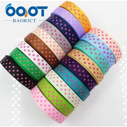 OOOT BAORICT 1762211,Polka Dots grosgrain Ribbon,10MM ,20 yards The tape for Sewing ,DIY Headdress Accessories Handmade material