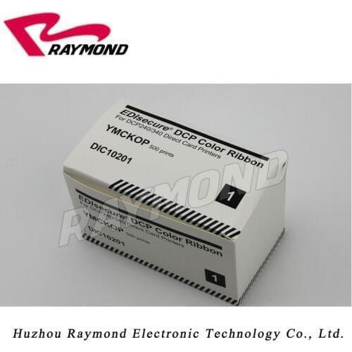 2pcs EDIsecure DCP240 and DCP340 Series ID Card Printer DIC10201 YMCKOP Color Ribbon - 500 images