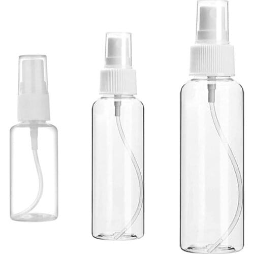 30/50/100ml Spray Bottle Small Atomizer Portable Reusable Travel Cosmetic Perfume Dispenser Refillable Transparent Spray Bottle