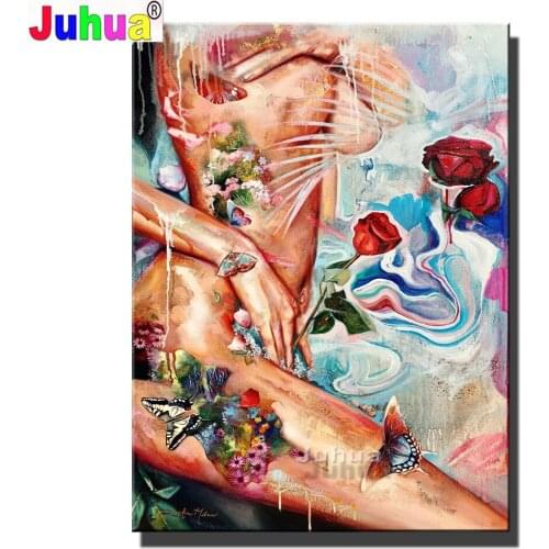 Sexy Woman Body Full square/Round Diamond embroider Abstract Lady diamond Painting Cross Stitch Rhinestone Of picture