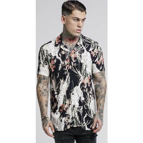 SikSilk Standard Black Lion Mens Shirt