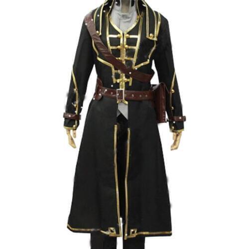 2019 Dishonored Corvo Attano Set Uniform Adult Black Cape Jacket Pants Outfit Anime Halloween Cosplay Costumes For Men Custom Ma