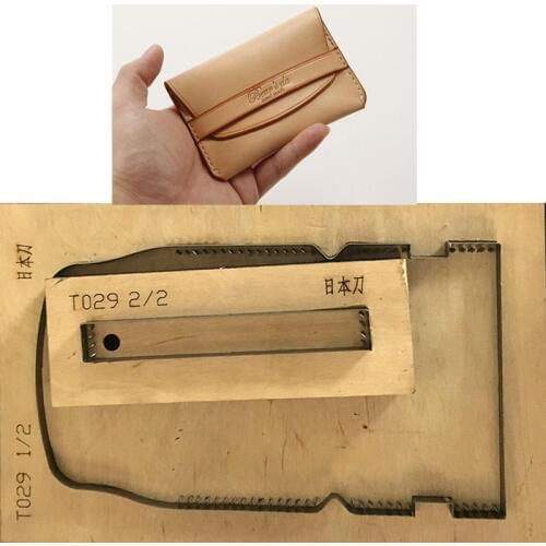 Japan Steel Blade DIY Wood Dies Stencil for Leather Craft Card Holder Die Cut Knife Mould Set Hand Punch Tool Sewing 2pcs