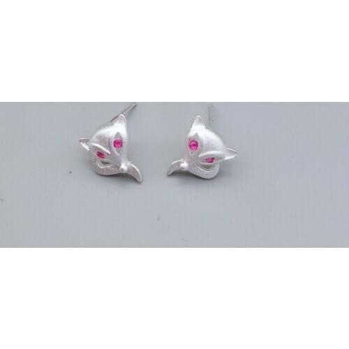 925 sterling silver fox Stud Earrings for Women Elegant Wedding Jewelry pendientes mujer moda 2019 Brincos
