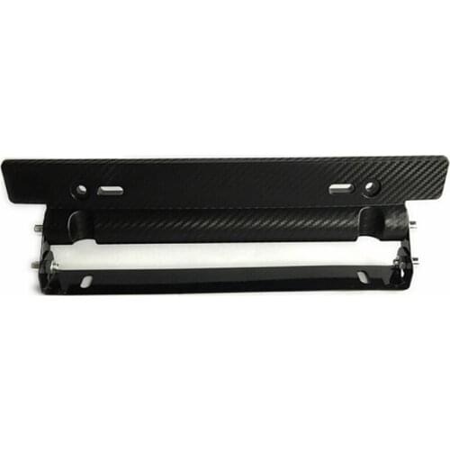 1pc Adjustable Car License Plate Frame Holder Carbon Fiber Racing Number Plate Auto Mount Bracket Car-styling Universal