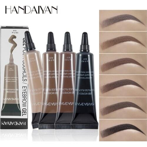 10ML Pour Sourcils Eyebrow Gel + Eye Brow Brush Eyes Makeup Set Eyebrows Enhancer Cream Waterproof Cosmetics Brows Tattoo Pencil