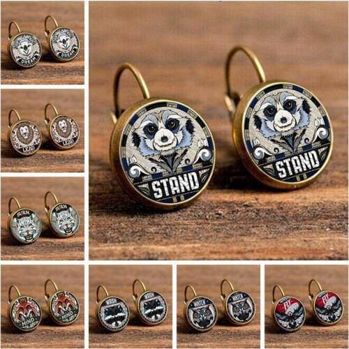 16 Style Vintage Punk Animal Lion Mouse Wolf Owl Stud Earrings For Men Women Party Jewelry Fashion Brincos 2020