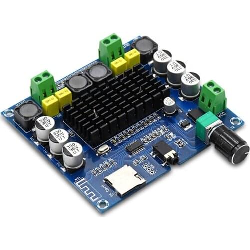 2*50W TPA3116 Bluetooth 4.1 Digital Audio Amplifier Board Dual Channel Class D Stereo Aux TF Card Amp DC12-24V