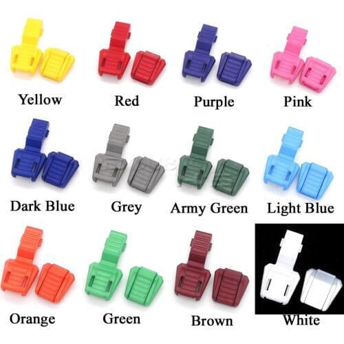 20pcs/lot Zipper Pull Cord Ends For Paracord & Cord Tether Tip Cord Lock Plastic 12 Colors